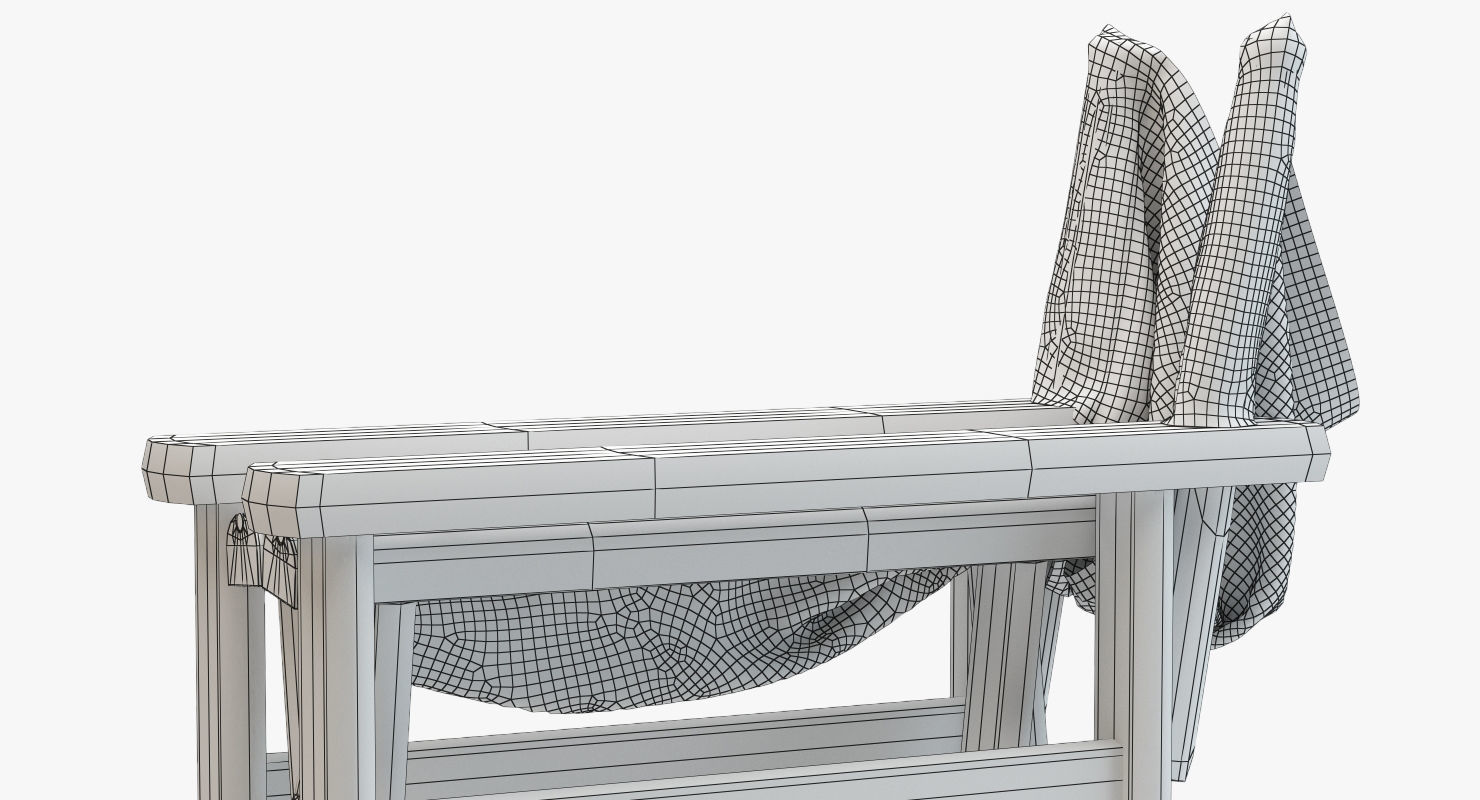 Movie Director Chair Closed 3D model_16