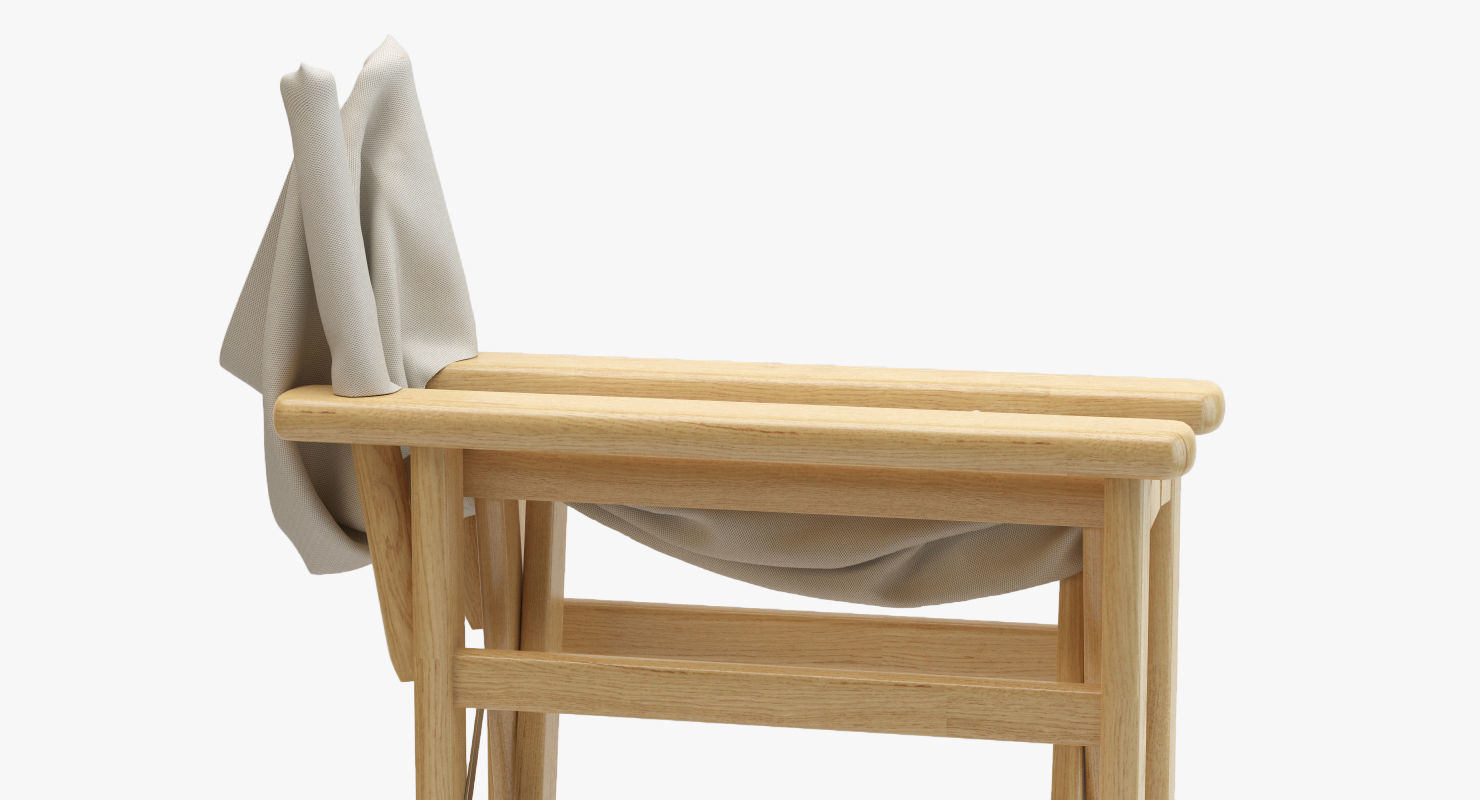 Movie Director Chair Closed 3D model_7