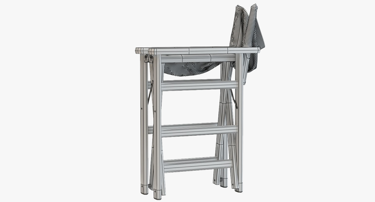 Movie Director Chair Closed 3D model_13