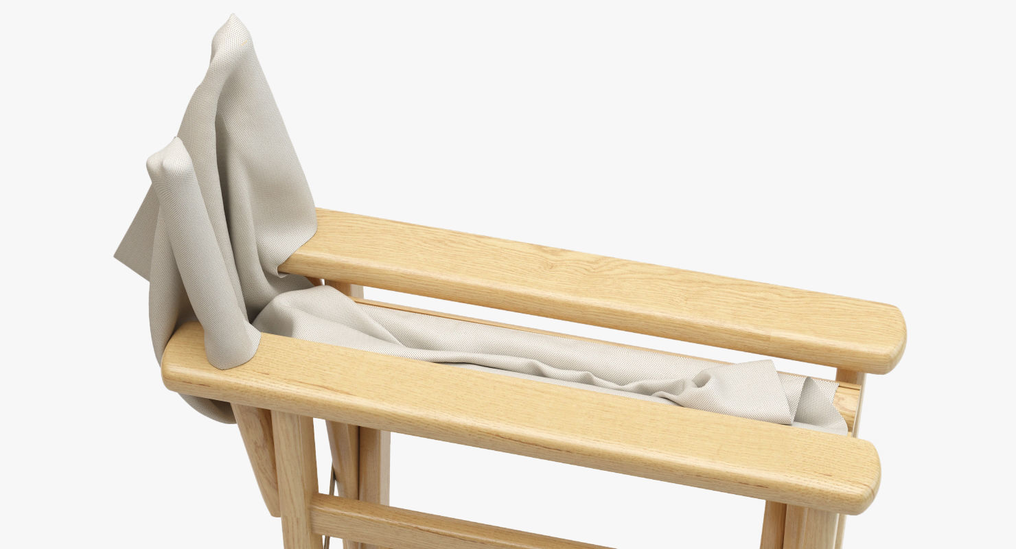 Movie Director Chair Closed 3D model_10