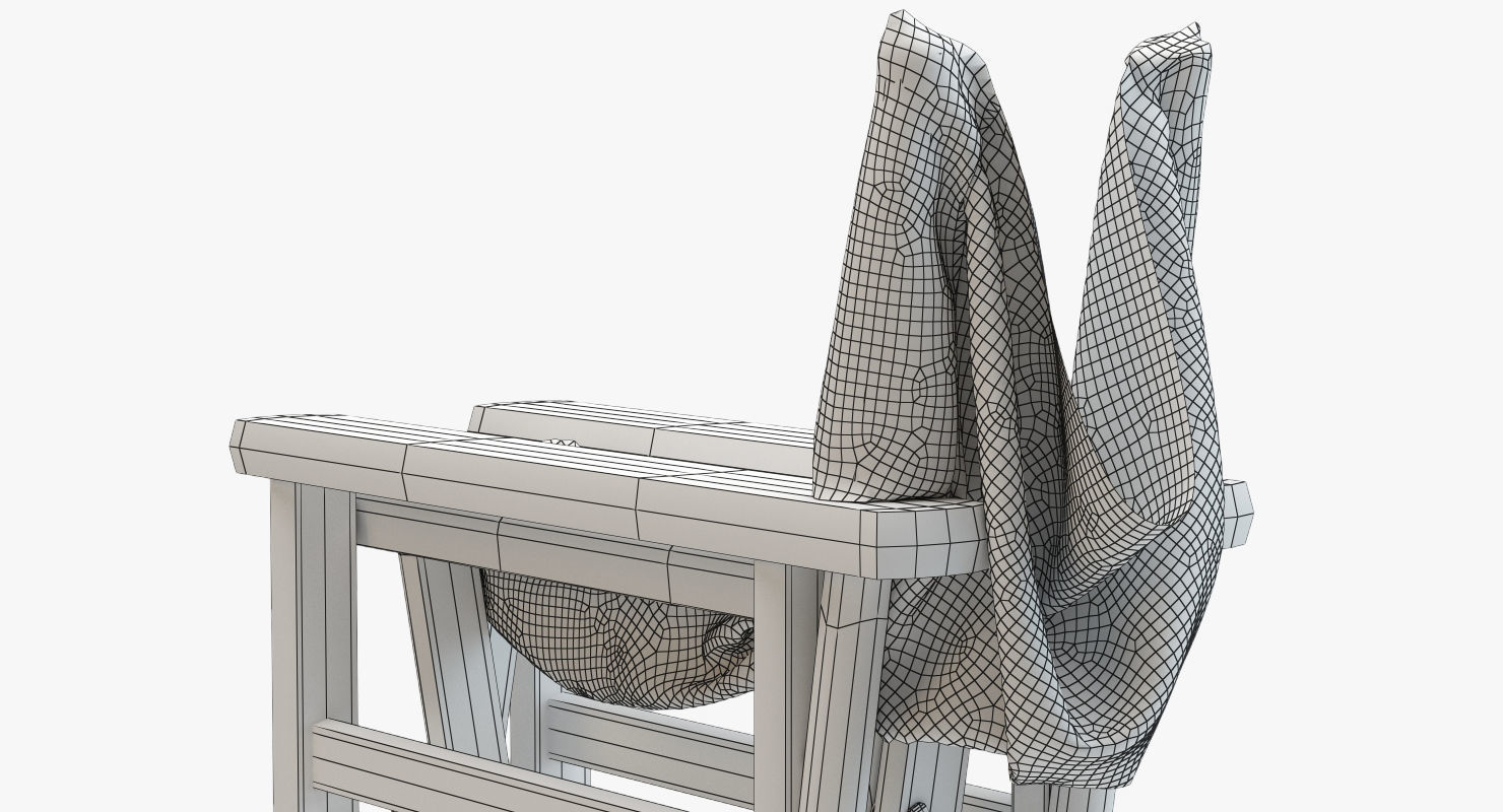 Movie Director Chair Closed 3D model_15