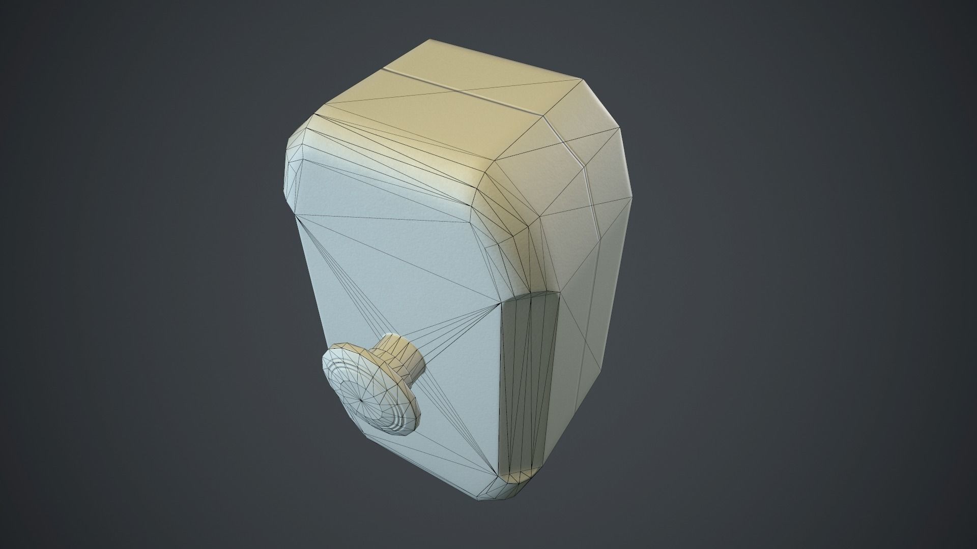 Metal Fire Alarm Button PBR Game Ready Low-poly 3D model_15