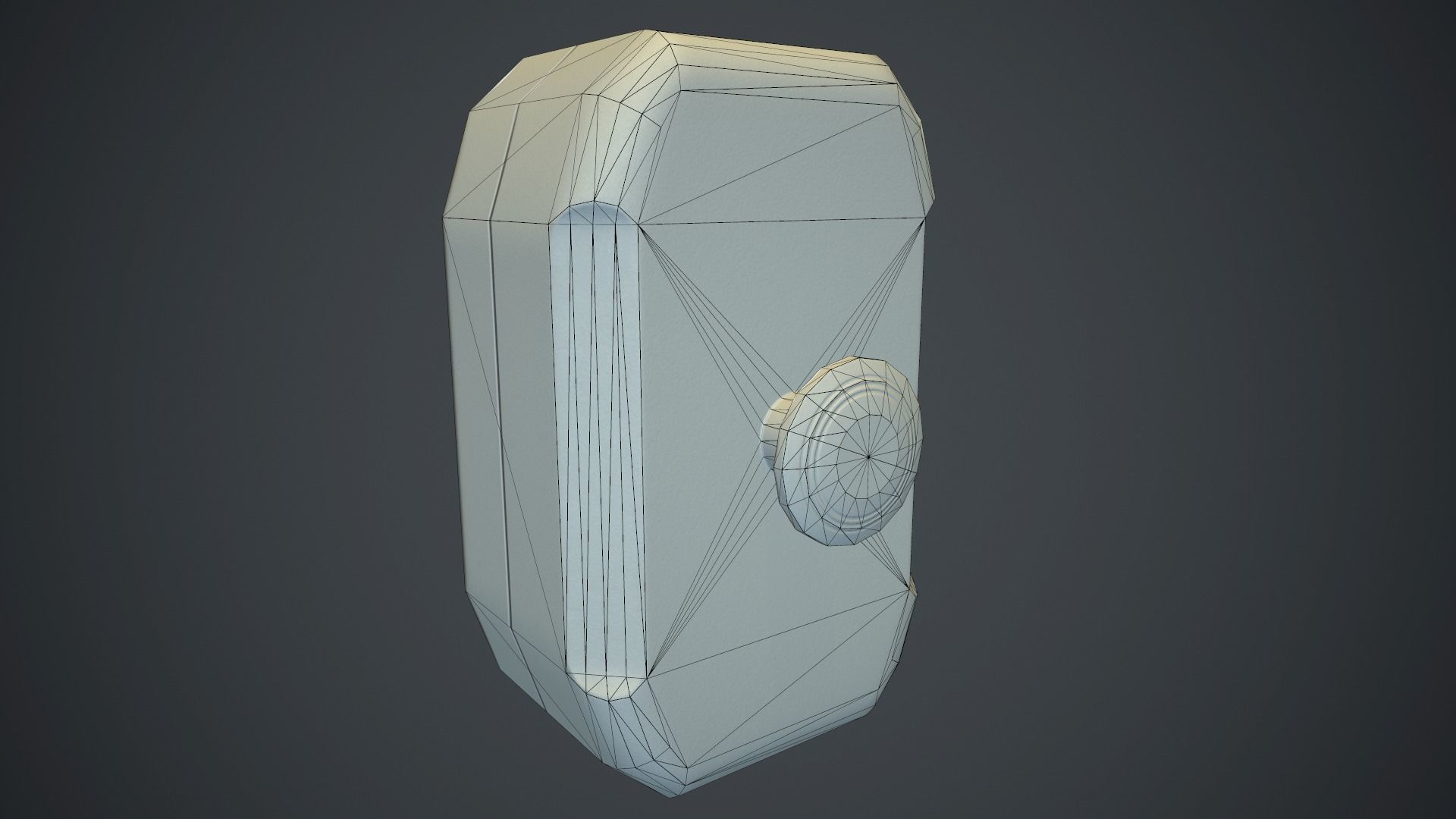 Metal Fire Alarm Button PBR Game Ready Low-poly 3D model_14