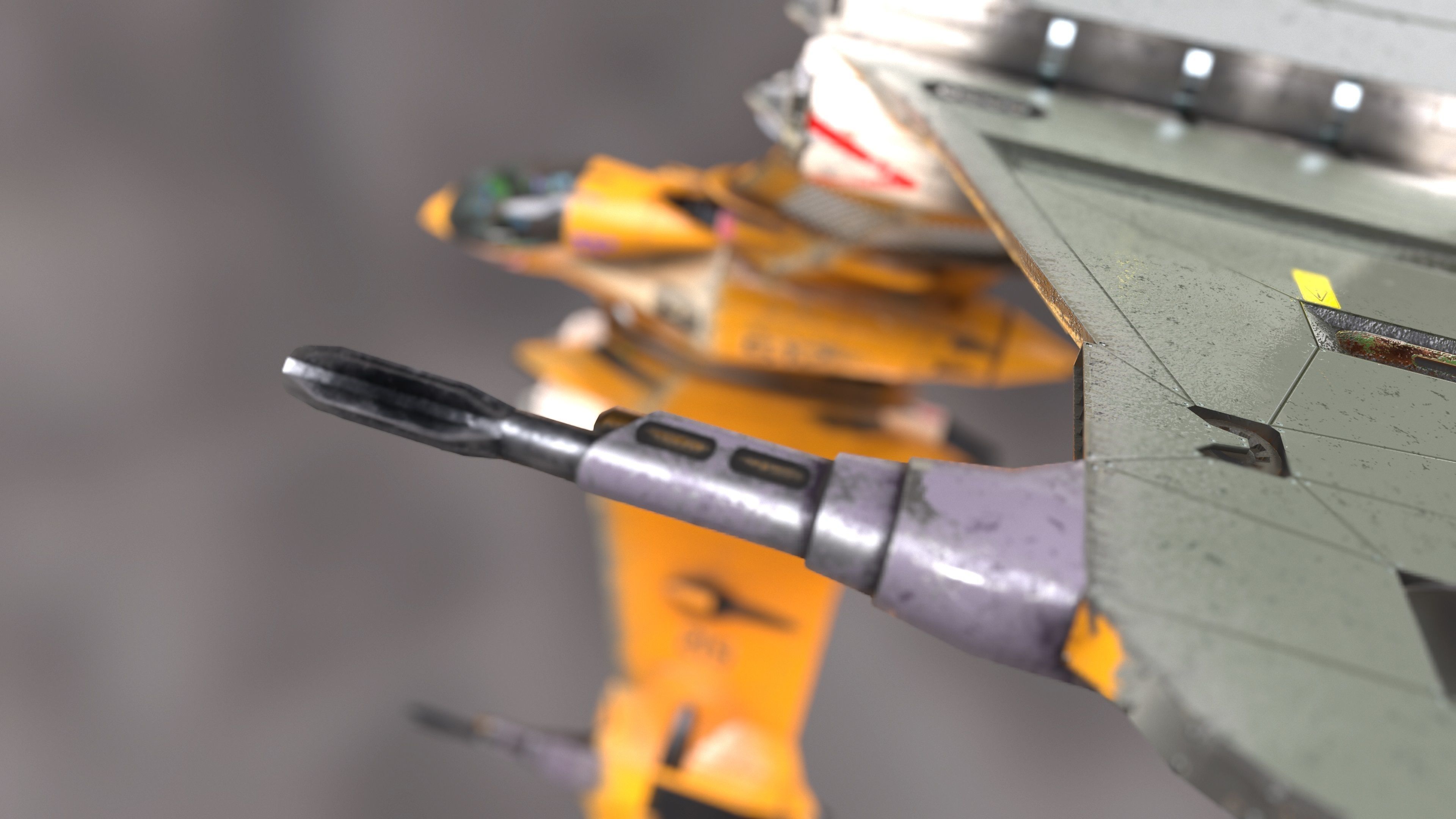 T-Fighter space superiority fighter Low-poly 3D model_21