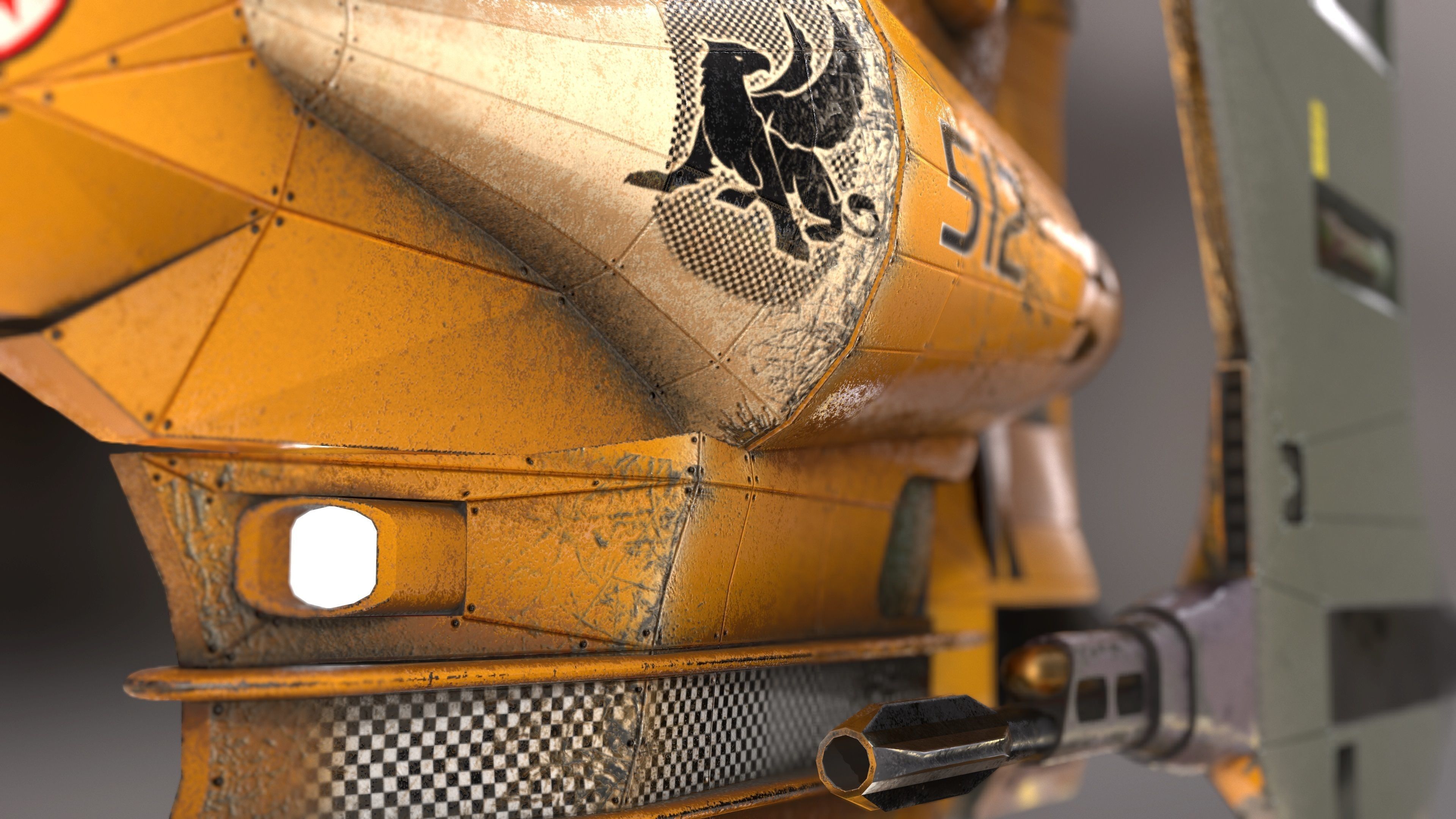 T-Fighter space superiority fighter Low-poly 3D model_13