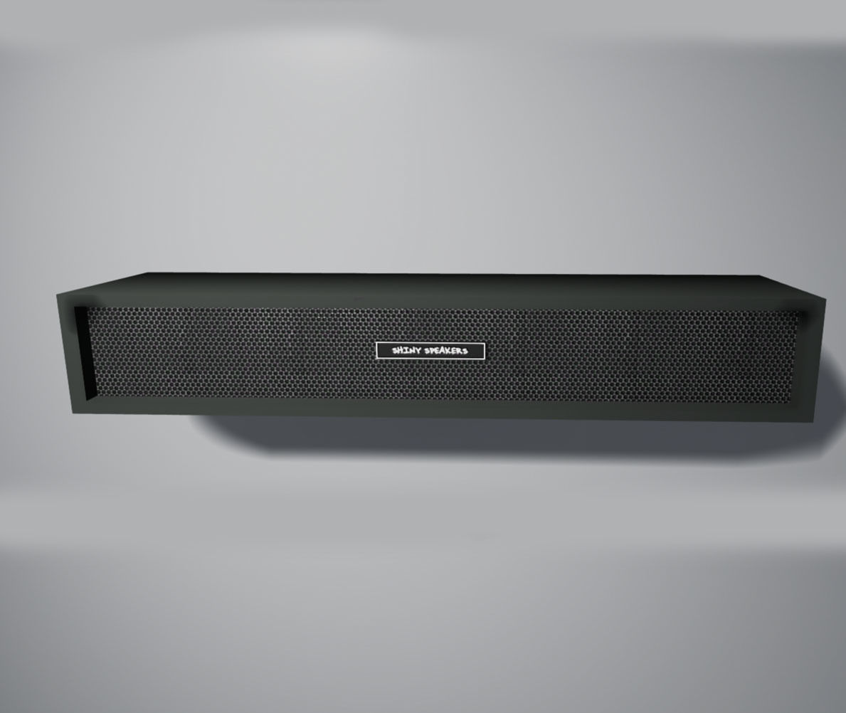 TV and Speaker Set Free low-poly 3D model_2