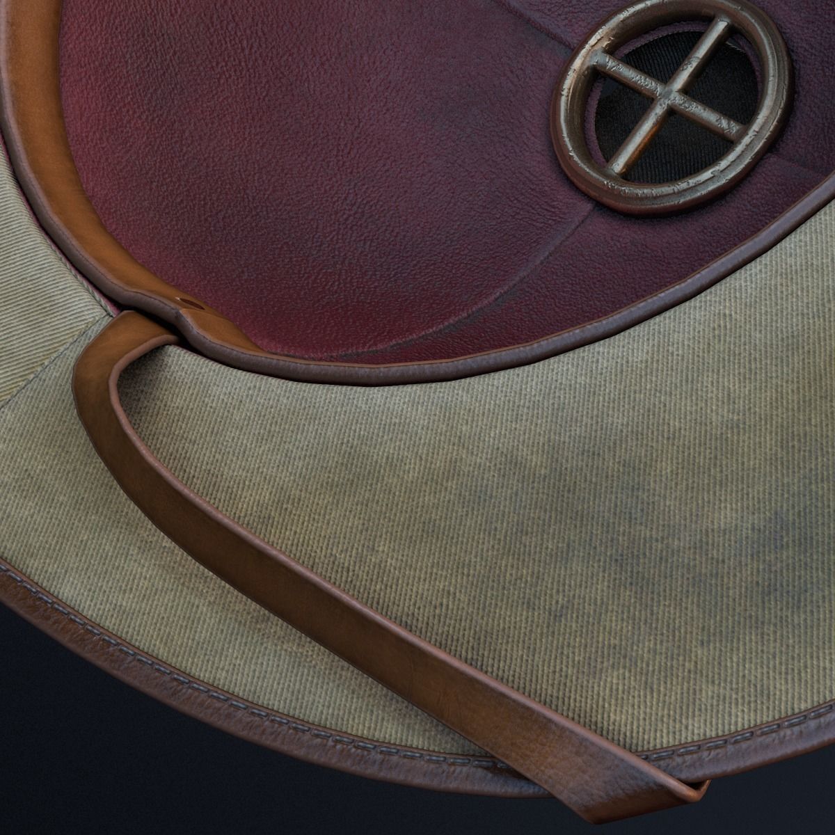 Hat for Travelers Low-poly 3D model_6