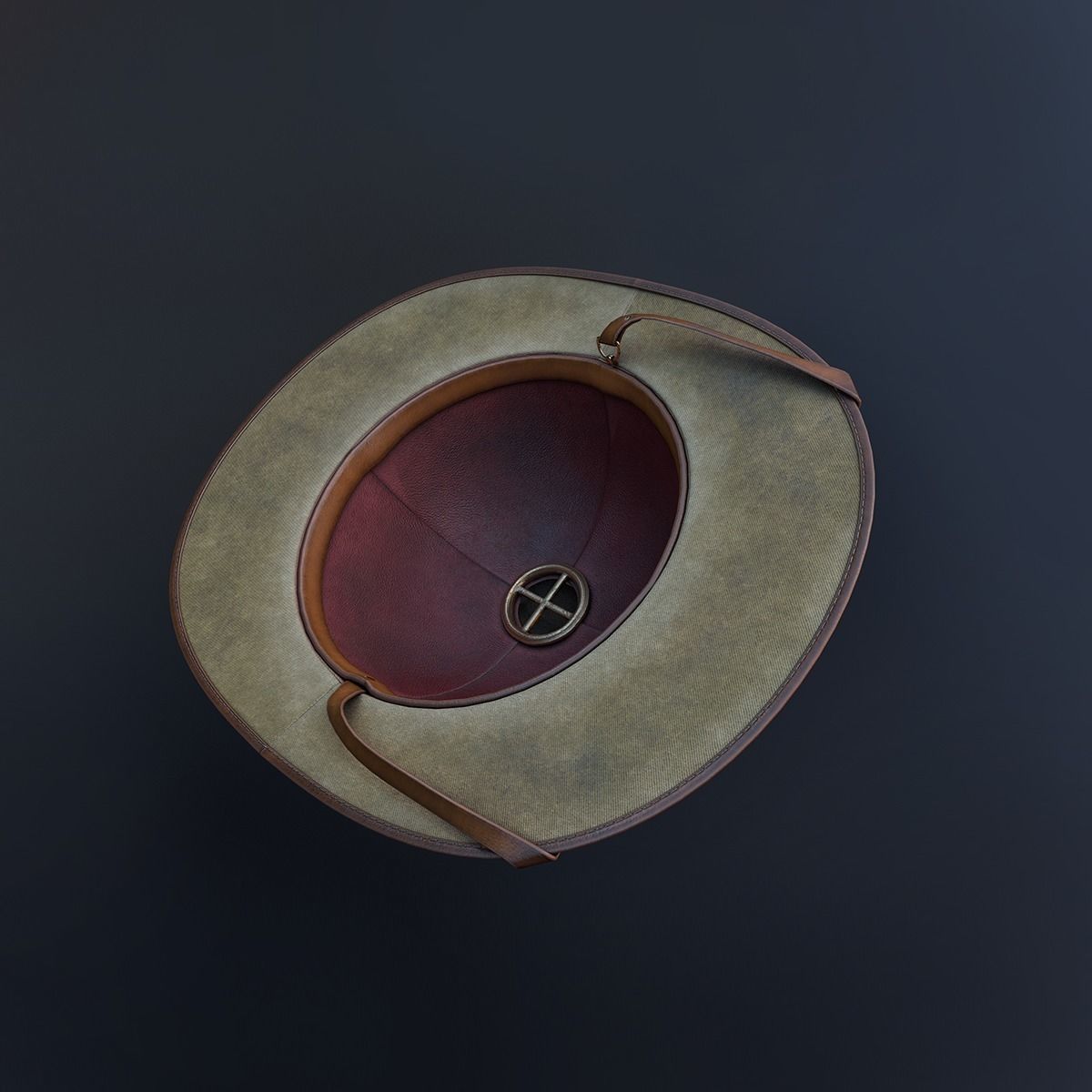 Hat for Travelers Low-poly 3D model_2