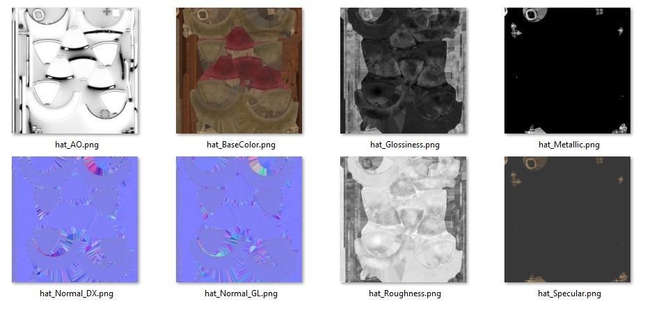 Hat for Travelers Low-poly 3D model_7