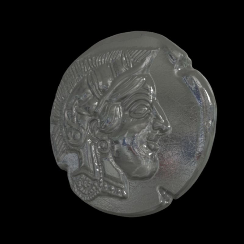 Athena coin 3D print model_8