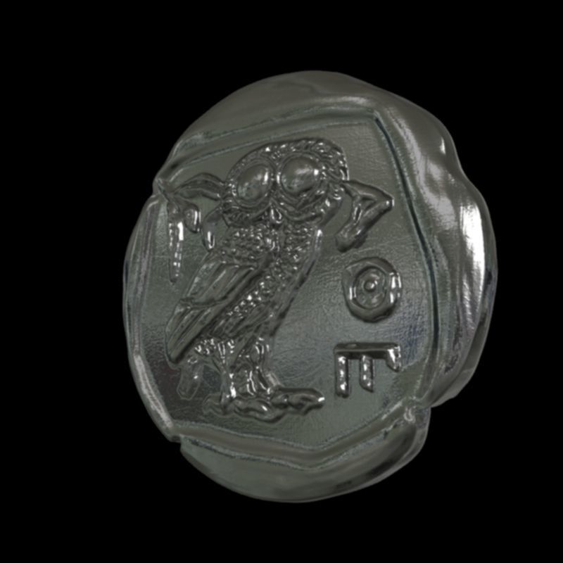 Athena coin 3D print model_2