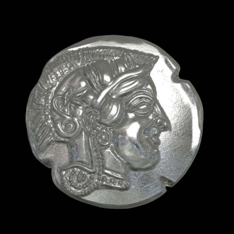 Athena coin 3D print model_5