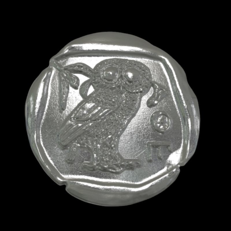 Athena coin 3D print model_9
