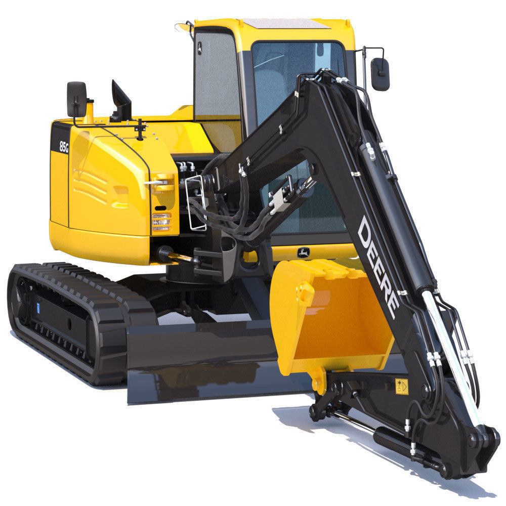 Compact Excavator Deere 85G 3D model_2