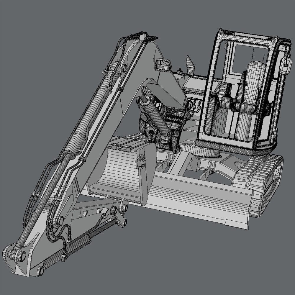Compact Excavator Deere 85G 3D model_6