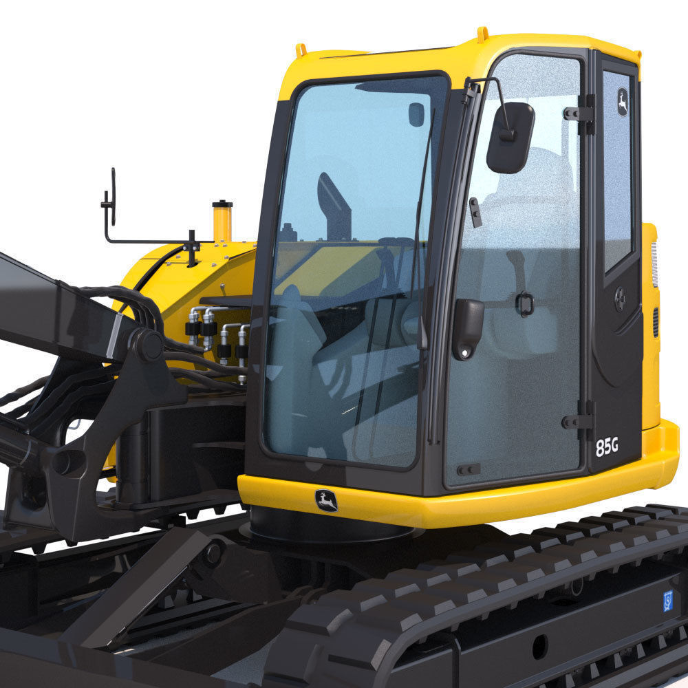Compact Excavator Deere 85G 3D model_9