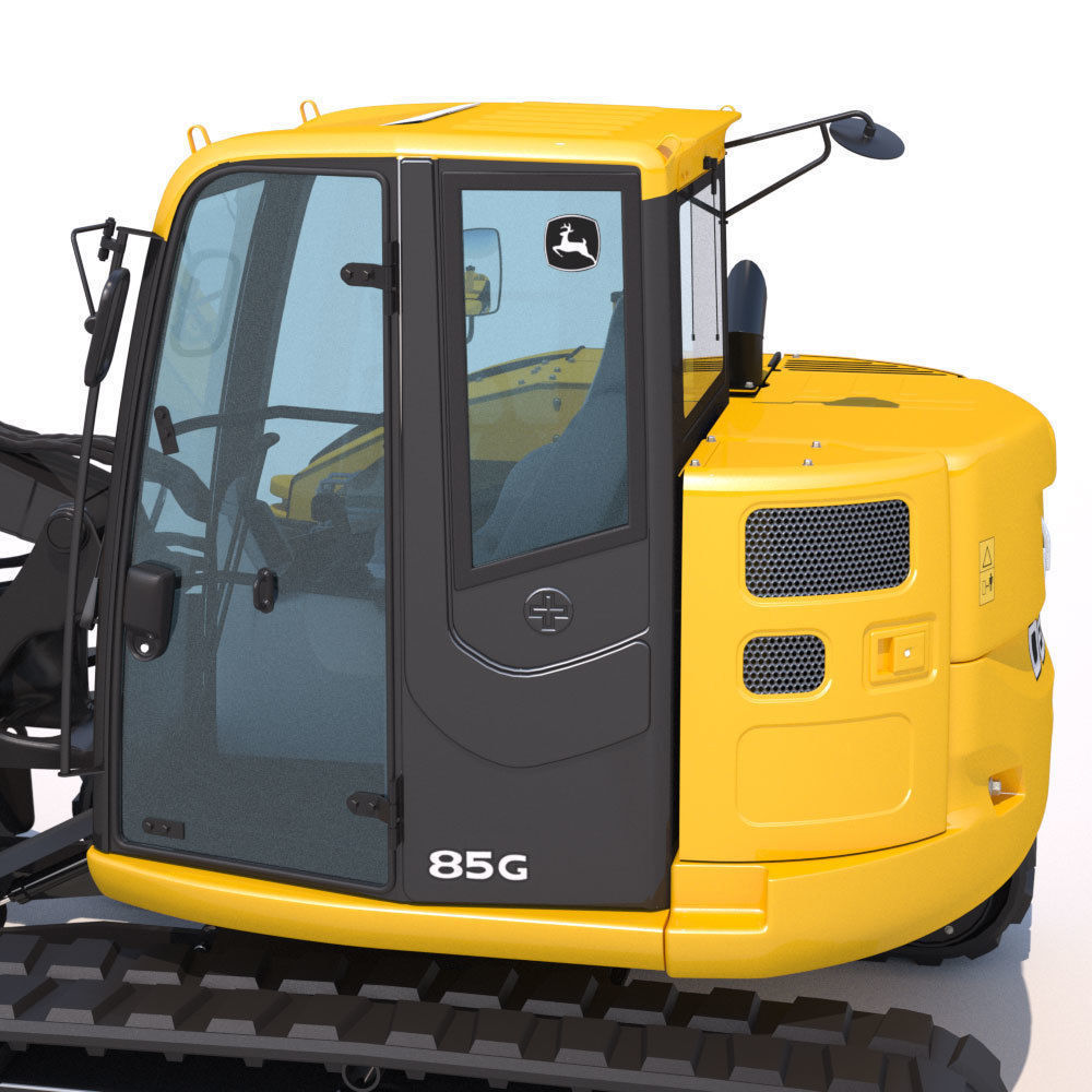 Compact Excavator Deere 85G 3D model_10
