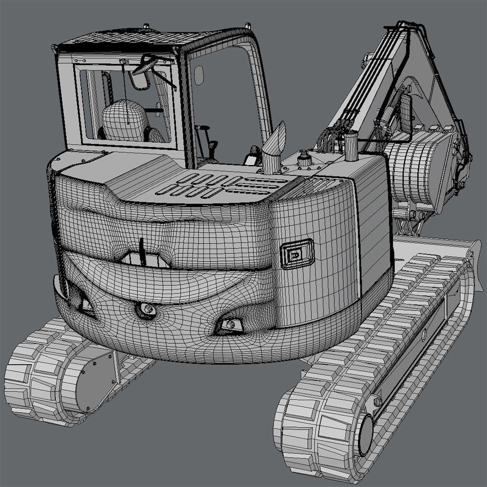 Compact Excavator Deere 85G 3D model_5