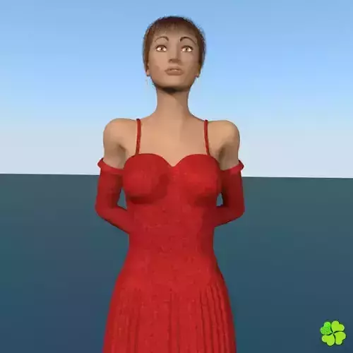 Ada evening simplified Low-poly 3D model
