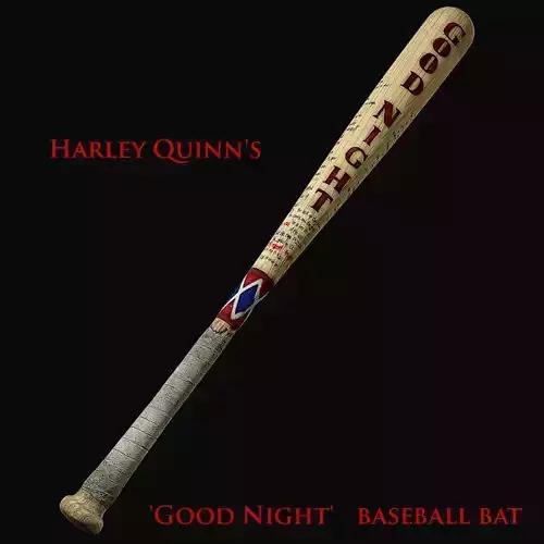 Harley Quinns Good Night Baseball Bat