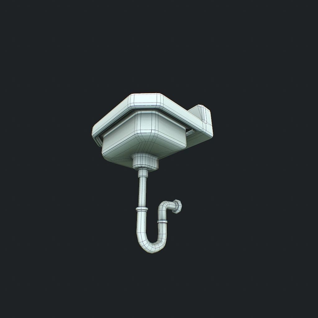 Sink Dirty pbr Low-poly 3D model_14