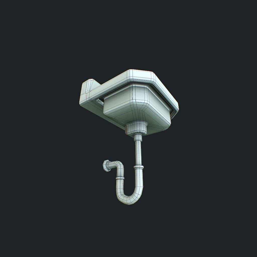 Sink Dirty pbr Low-poly 3D model_15