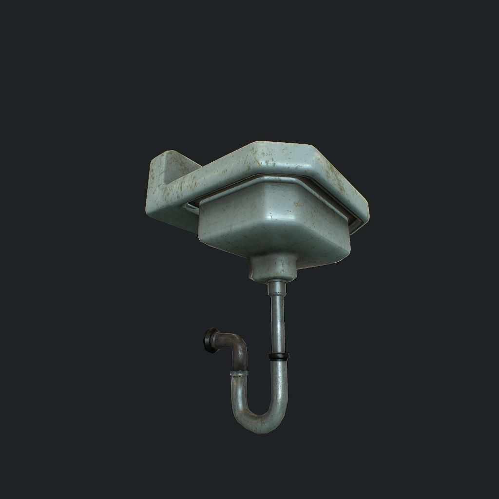 Sink Dirty pbr Low-poly 3D model_9