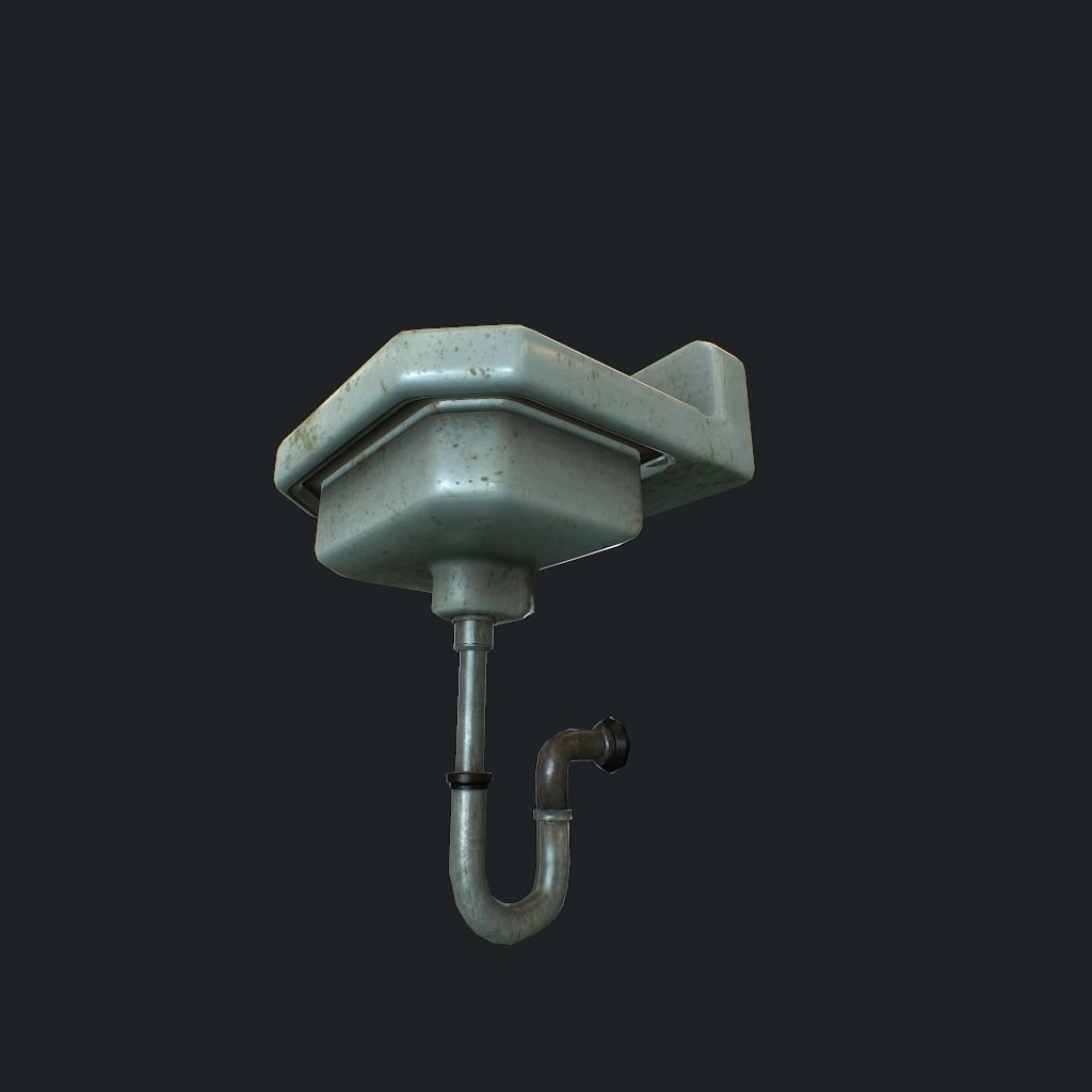 Sink Dirty pbr Low-poly 3D model_8