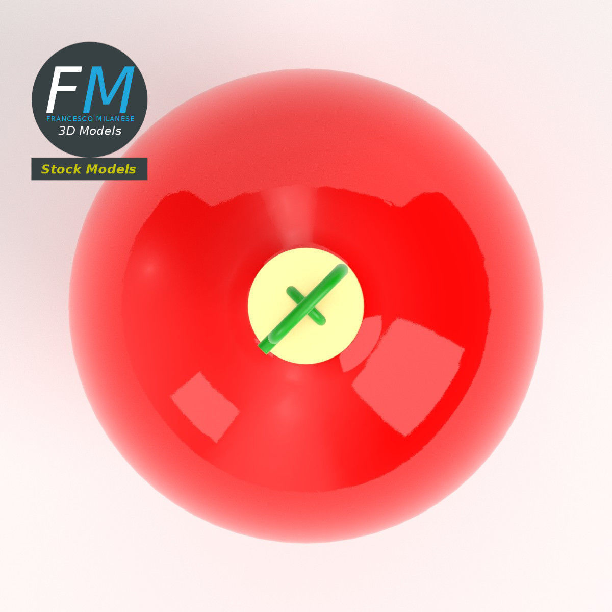 Christmas ball glossy 3D model_6