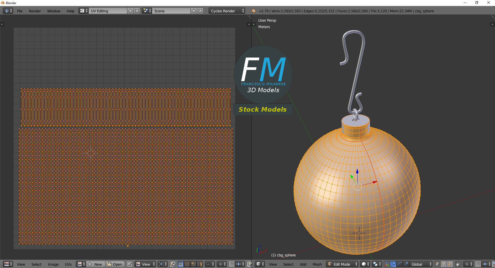 Christmas ball glossy 3D model_10