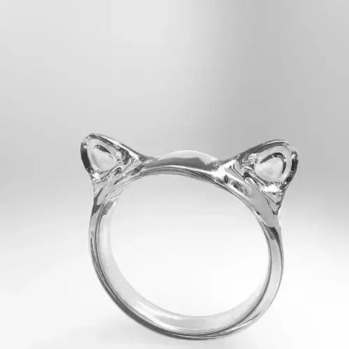 Lucky Cat Ear Napkin Ring 3D print model