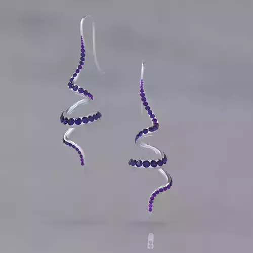 Winding Crystal Earring