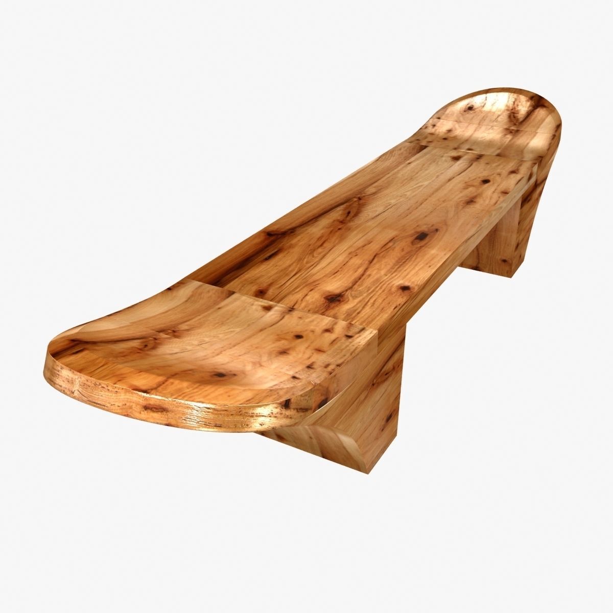 Chista furniture - mir wooden bench 3D model_1