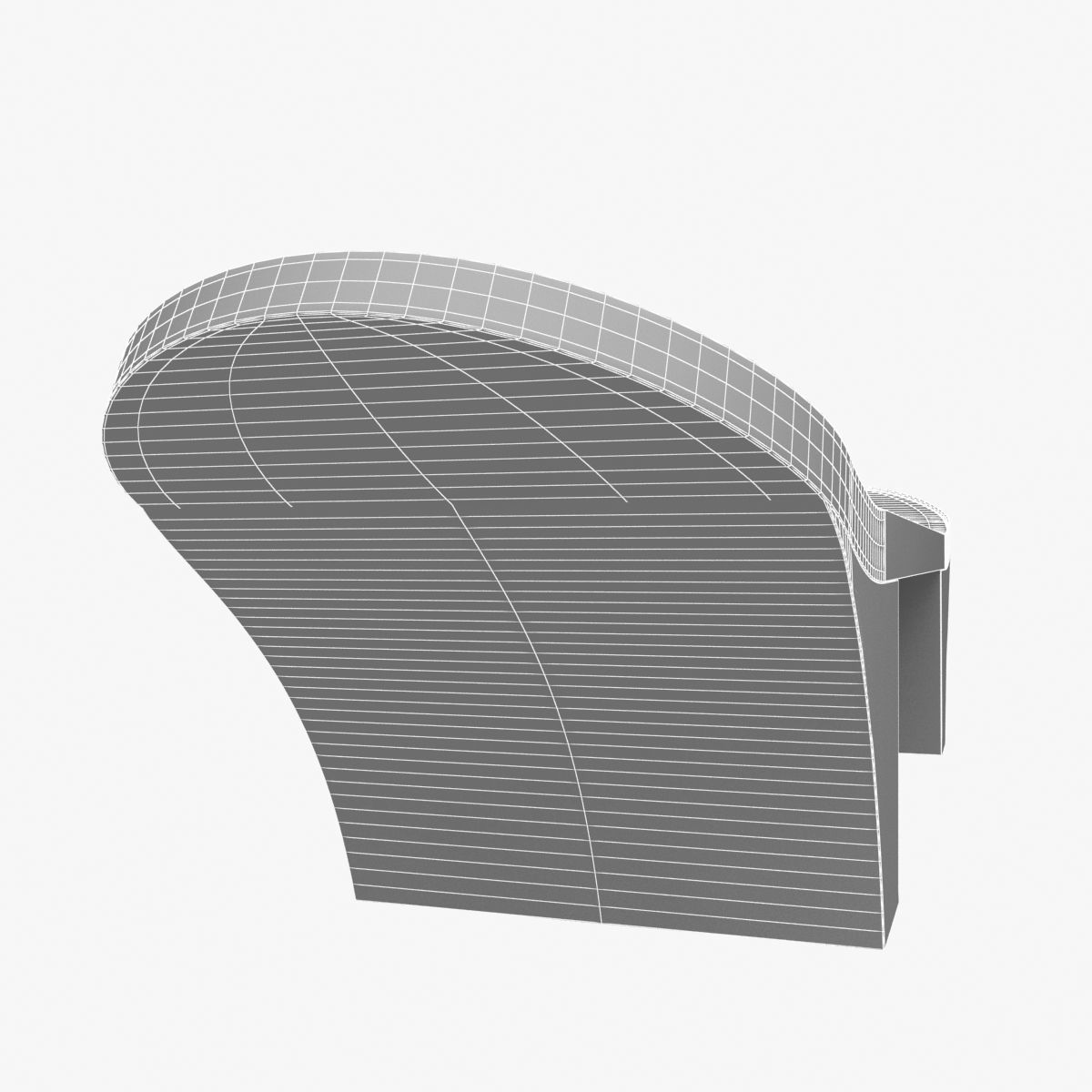 Chista furniture - mir wooden bench 3D model_7