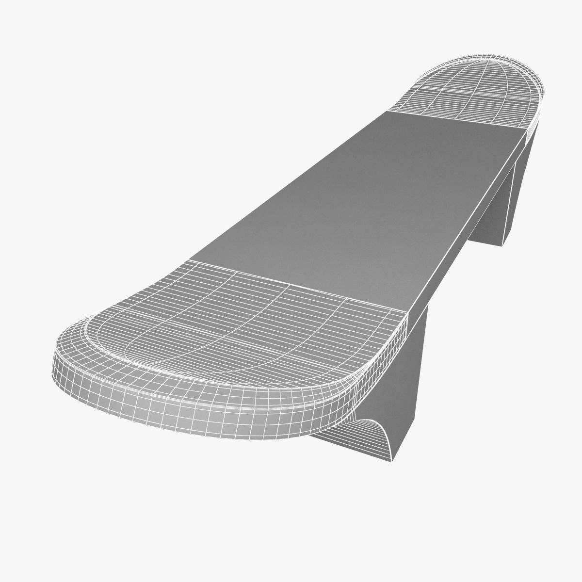 Chista furniture - mir wooden bench 3D model_8