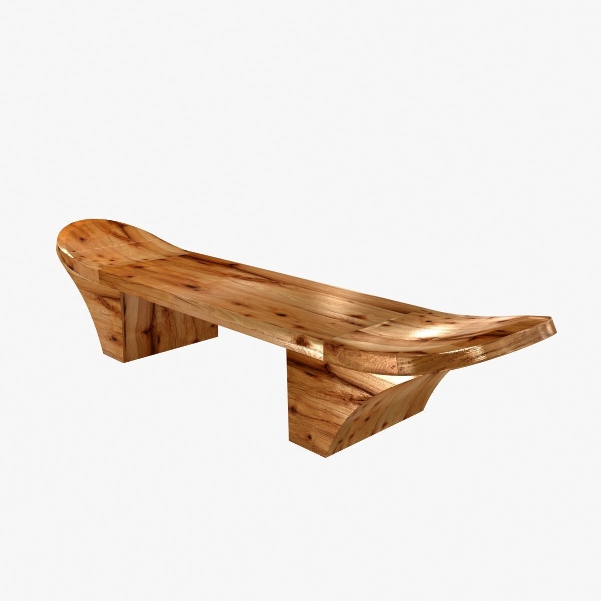 Chista furniture - mir wooden bench 3D model_4
