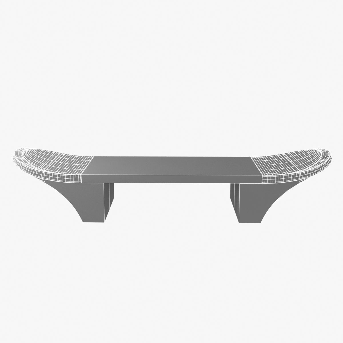 Chista furniture - mir wooden bench 3D model_5