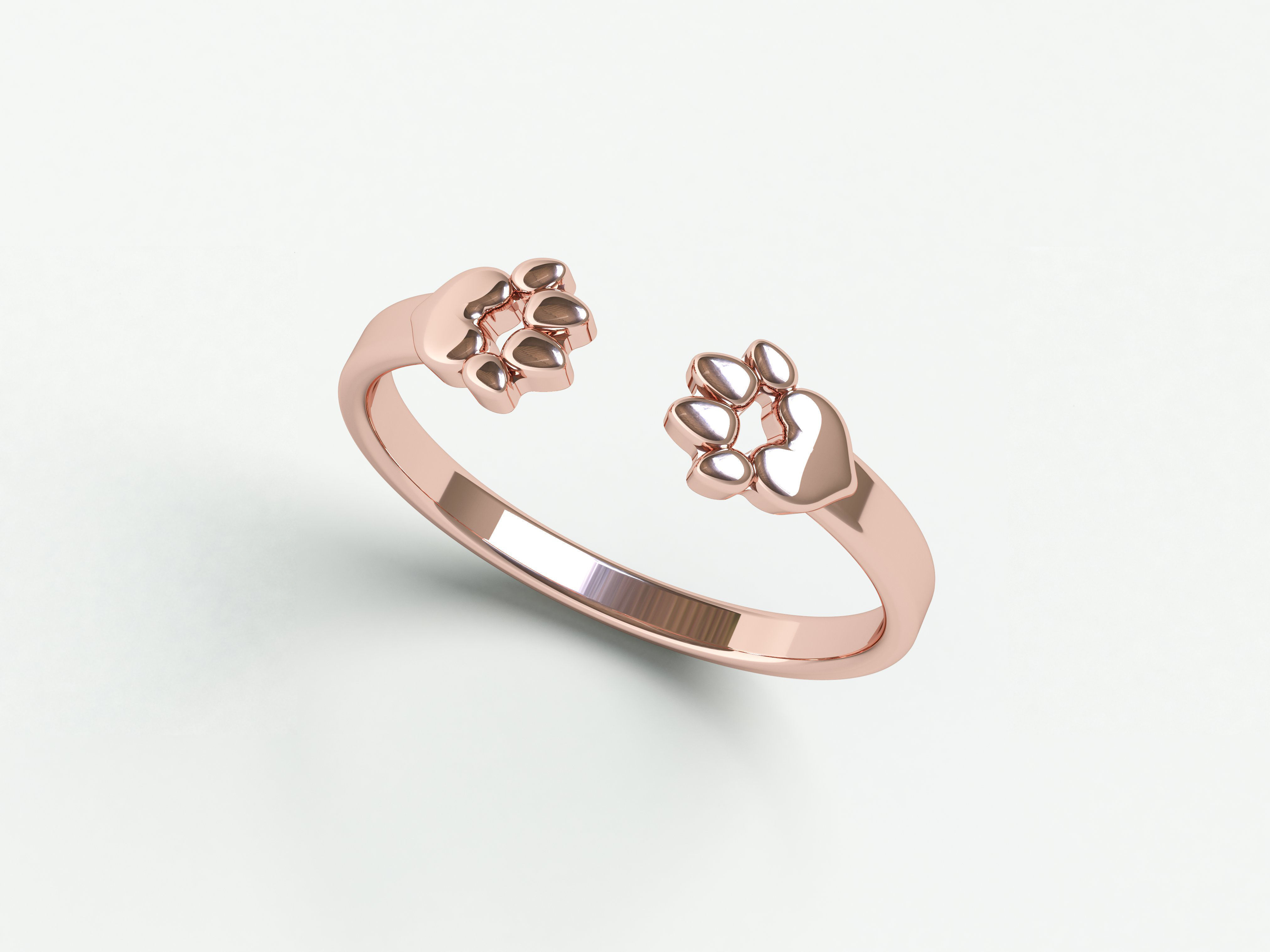 Paws ring-211 3D print model_6