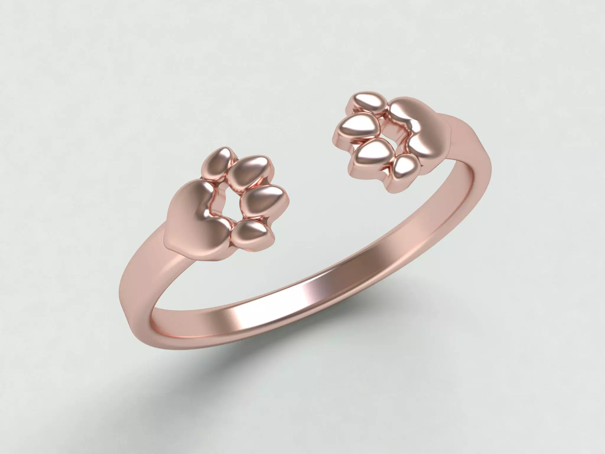 Paws ring-211 3D print model_0