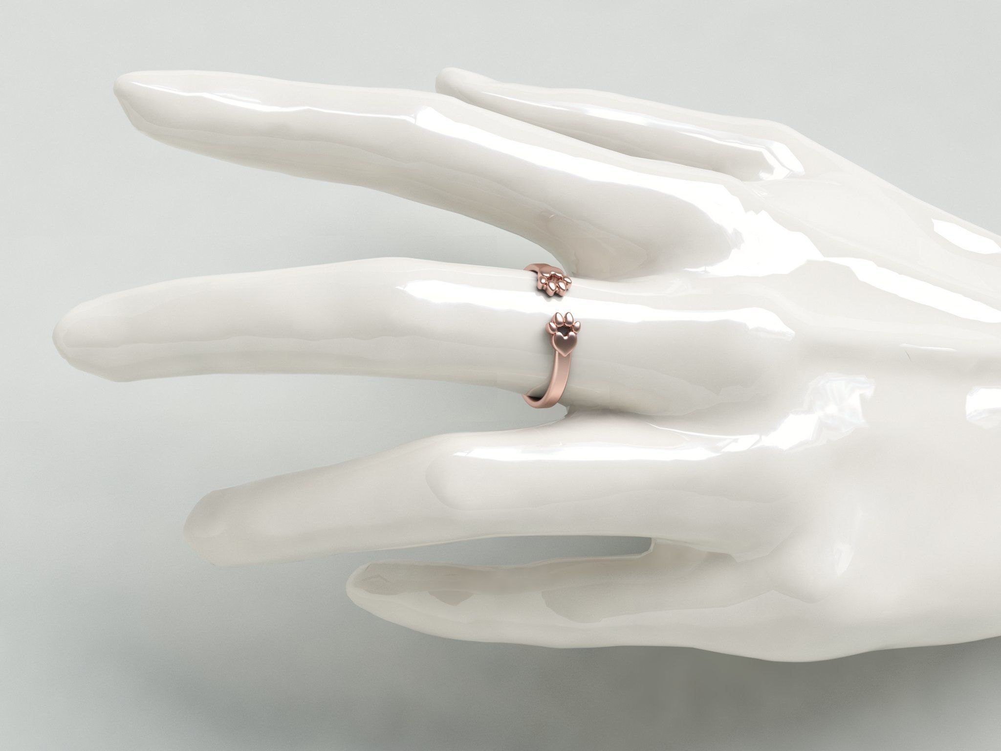 Paws ring-211 3D print model_2
