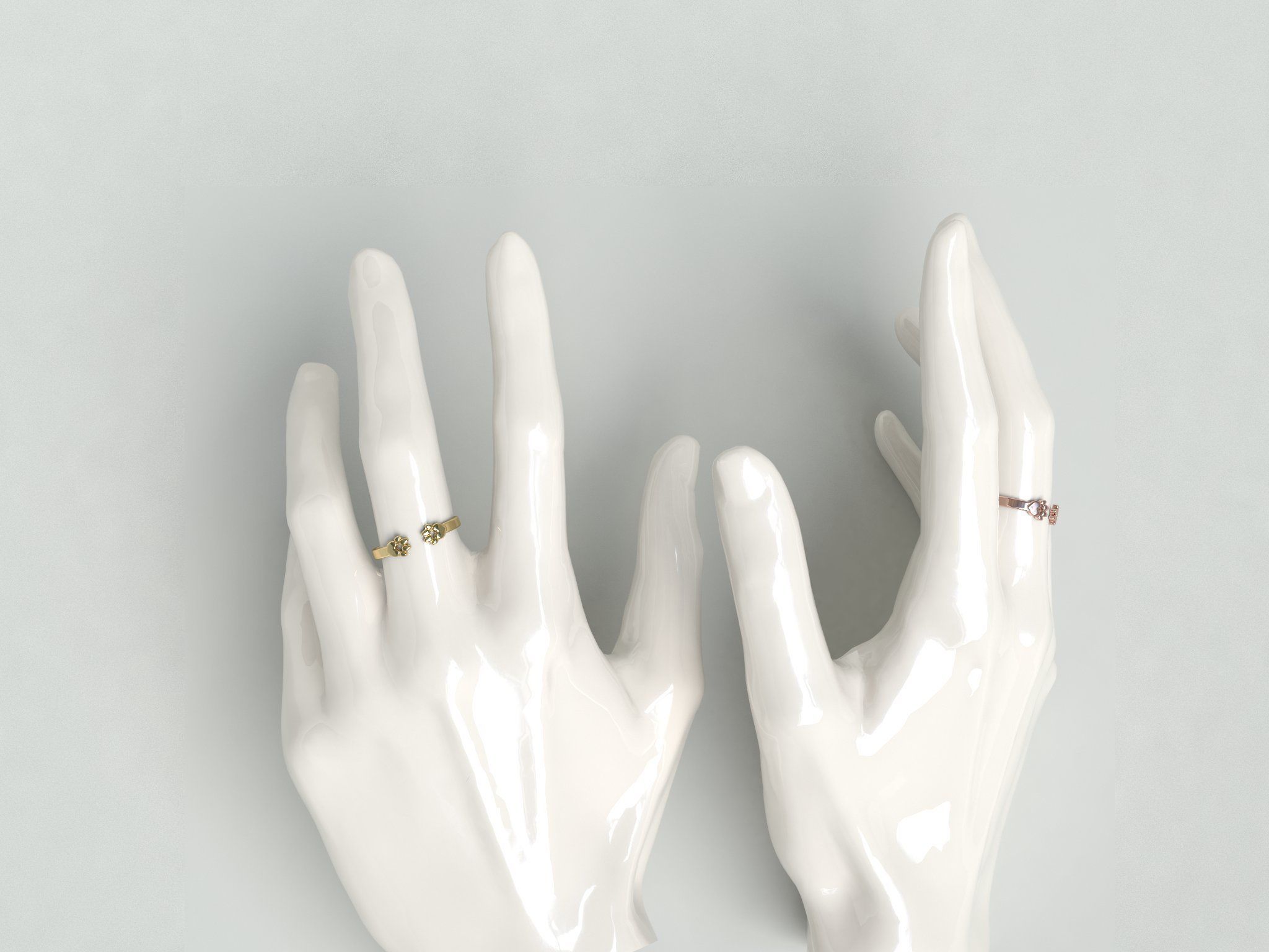 Paws ring-211 3D print model_4