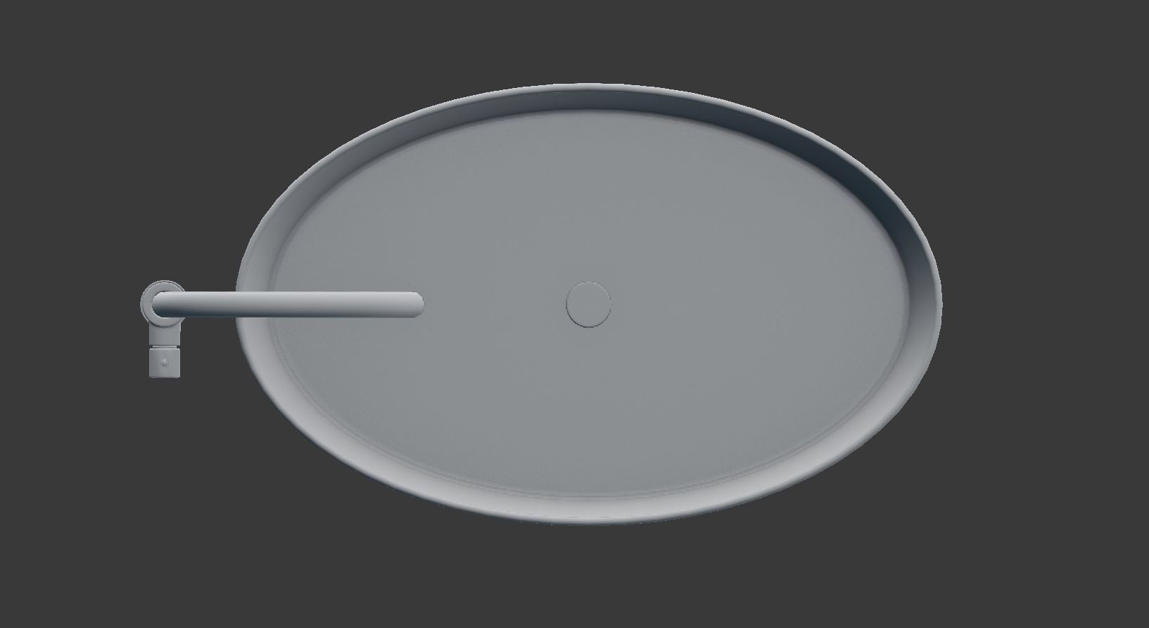 Ceramic Sink and Copper Faucet 3D model_9