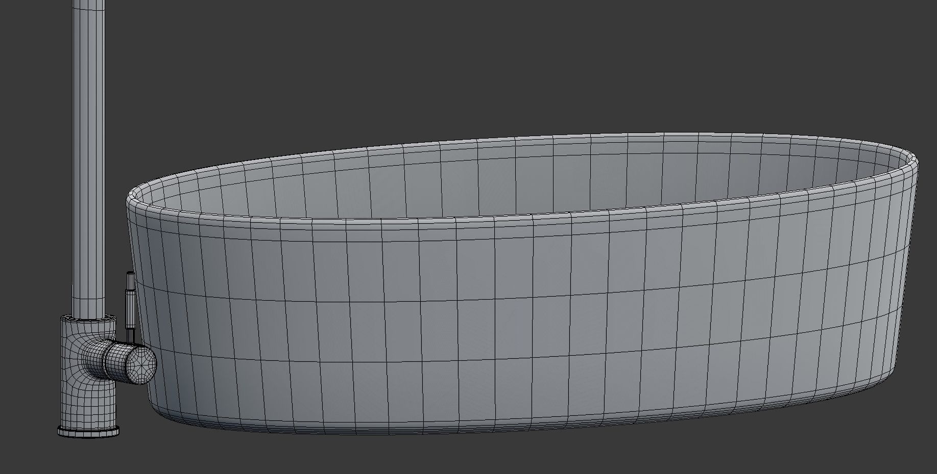 Ceramic Sink and Copper Faucet 3D model_10