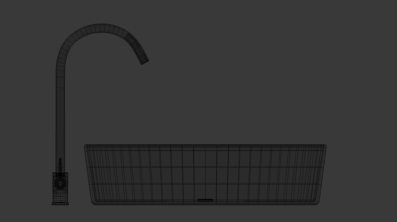 Ceramic Sink and Copper Faucet 3D model_11