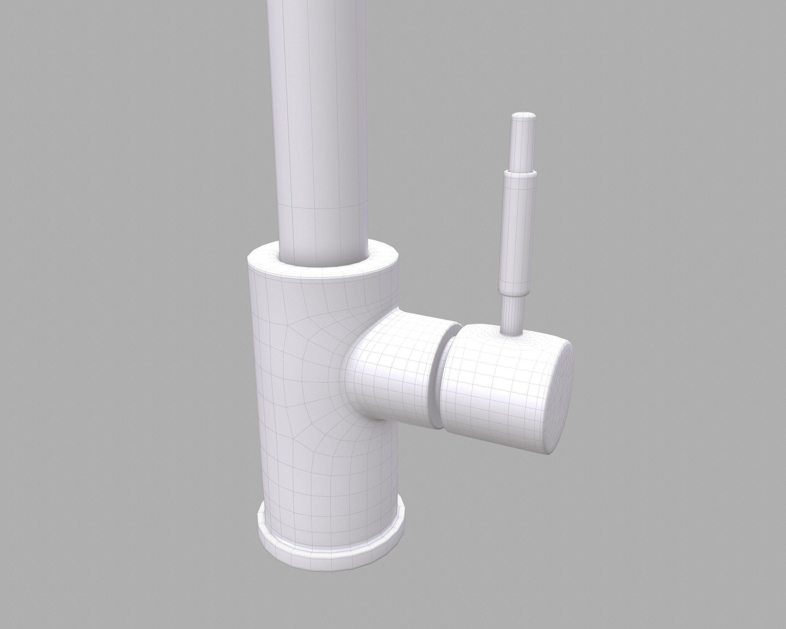 Ceramic Sink and Copper Faucet 3D model_13