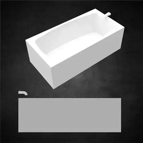 Tub for bathroom minimal for architects and designers Low-poly 3D model