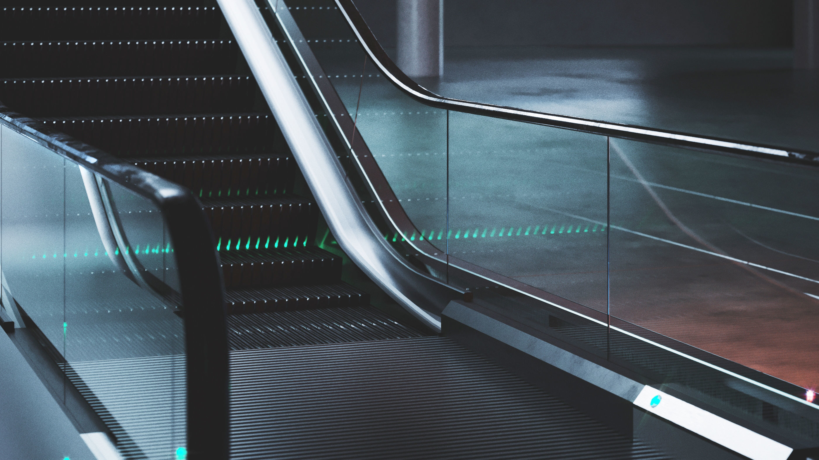 Rigged subway escalator scene 3D model_5