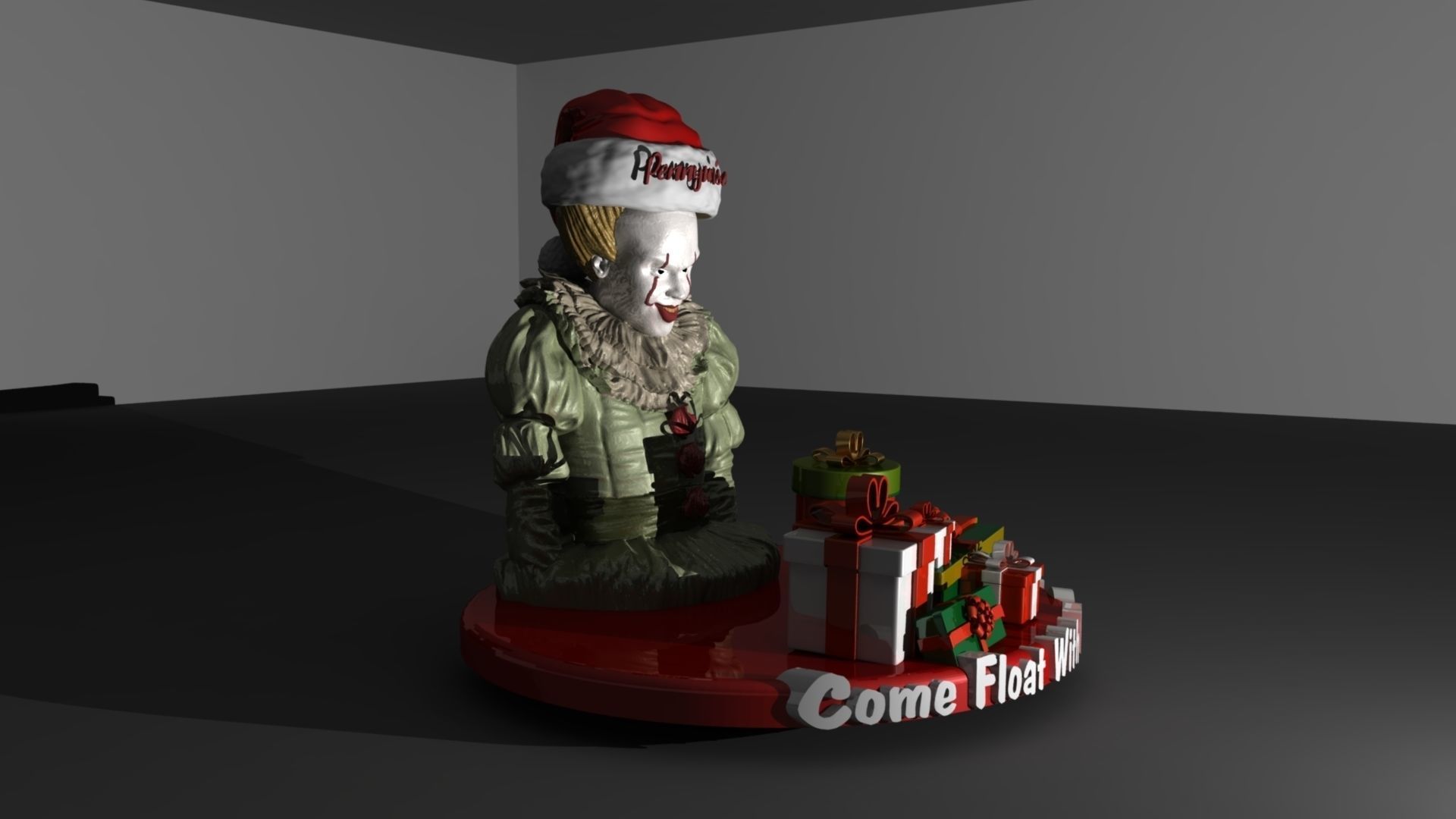 Pennywise Christmas With Presents 3D print model_1