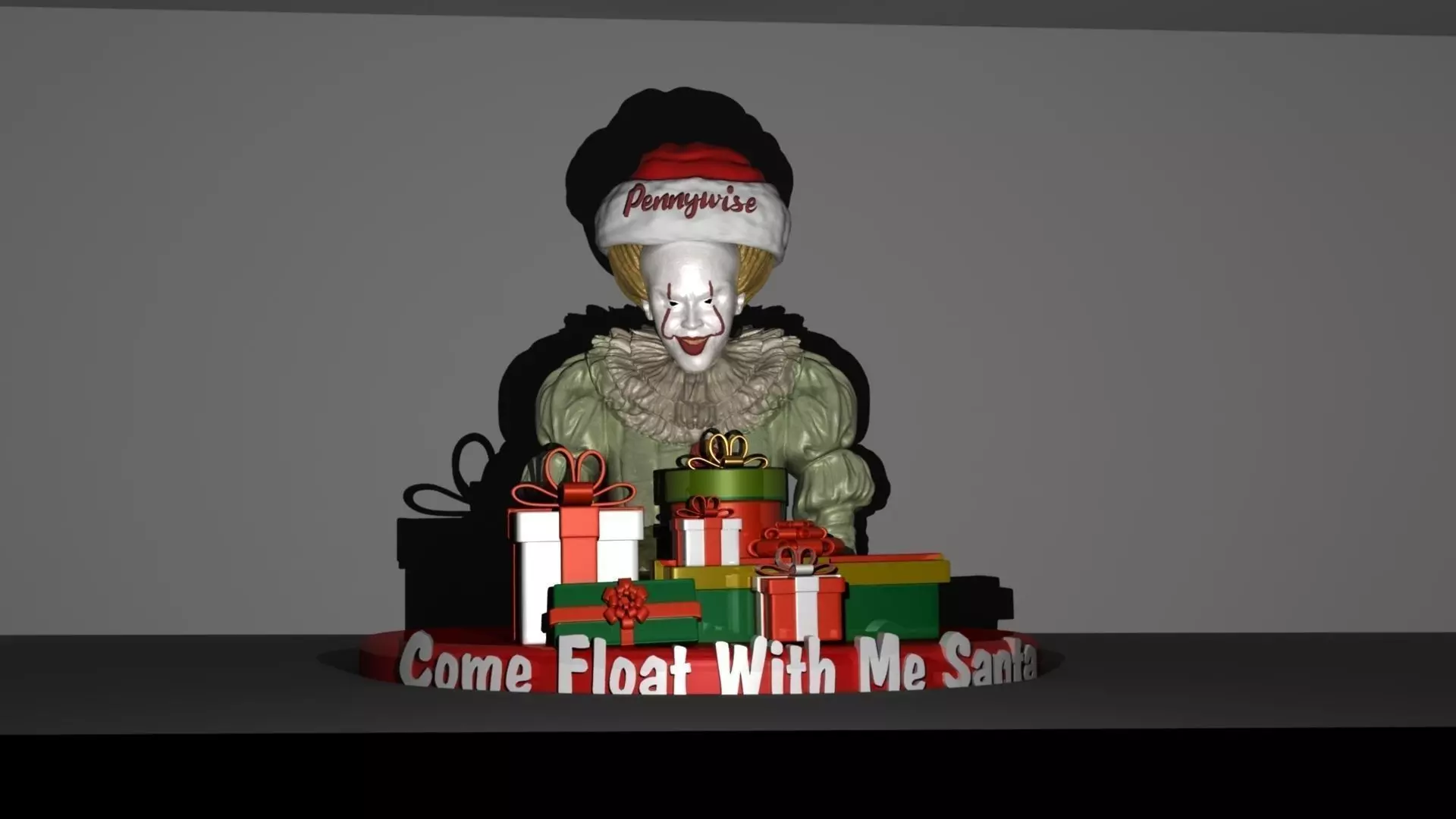 Pennywise Christmas With Presents 3D print model_0