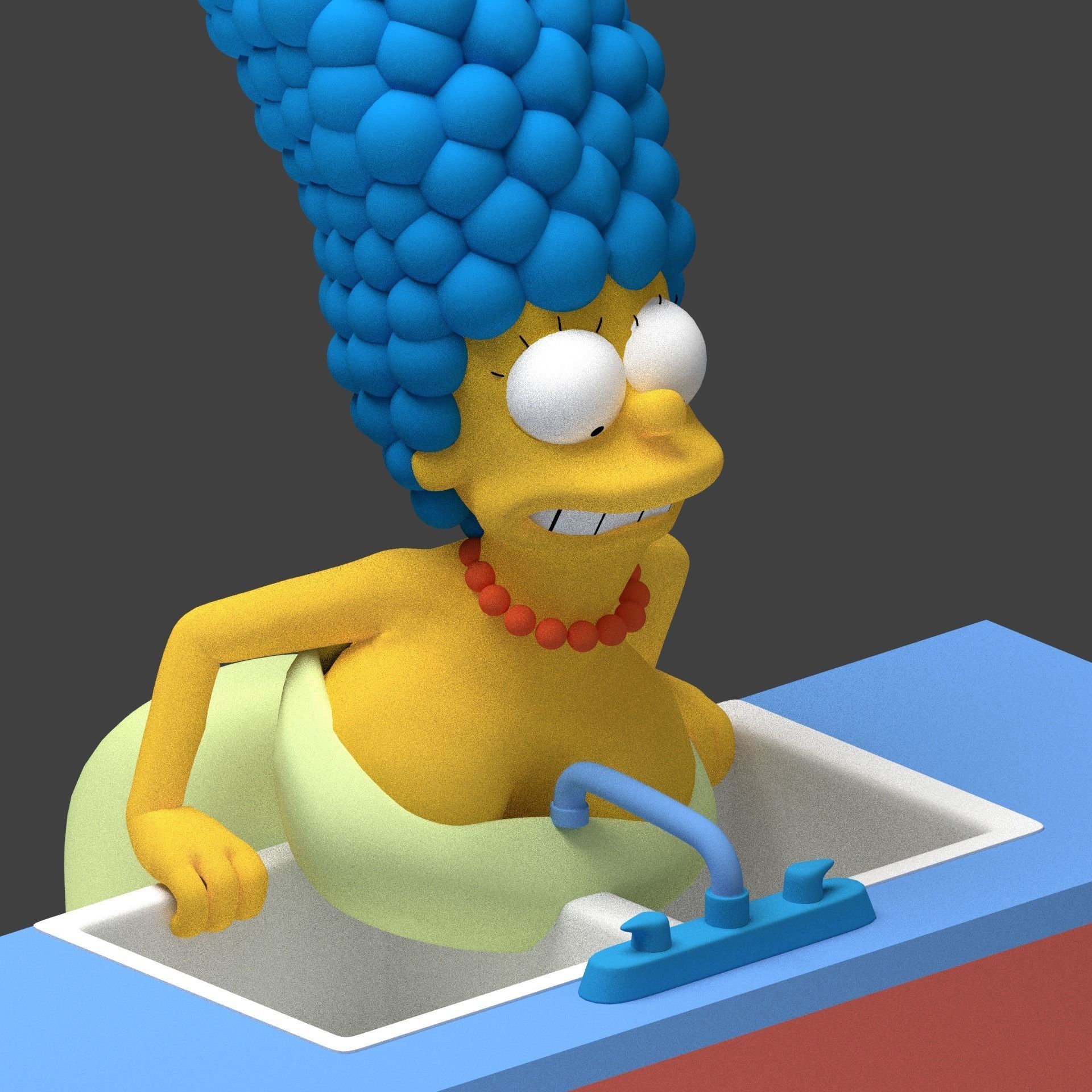 The Simpsons Marge Simpson 3D model_5